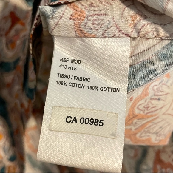 Carven Cropped Patterned Long Sleeve Top Shirt Maximalist Women’s - Picture 5 of 8